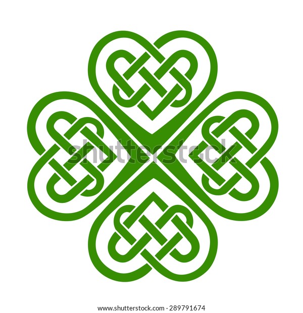 Celtic Heart Shamrock St Patricks Day Stock Vector Royalty Free 289791674