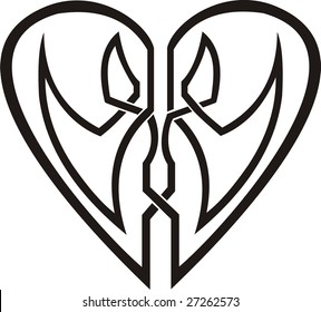 Celtic heart - tribal tattoo