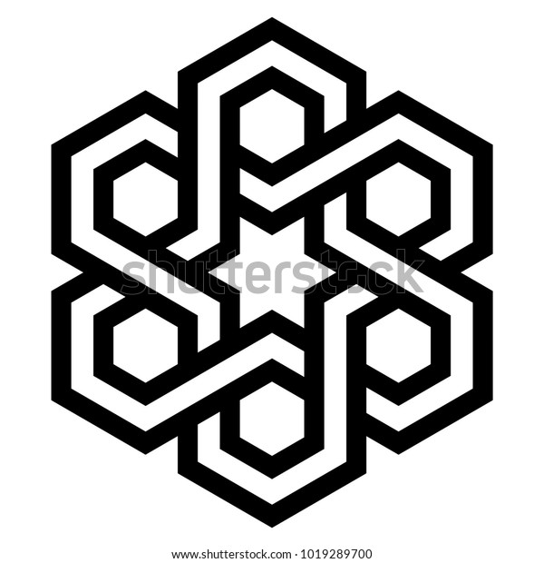 Celtic Hexagon Knot Logo Design Vector Stock Vector Royalty Free