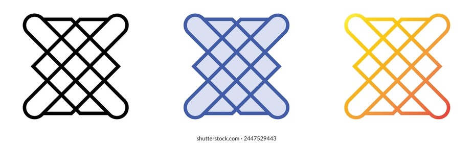 icono celta. Diseño de estilo de relleno lineal, azul y degradado aislado sobre fondo blanco