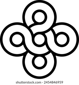 celtic icon. Thin linear style design isolated on white background