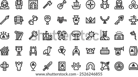 Celtic icons High-Quality Vector Icons Collection with Editable Stroke. Ideal for Professional and Creative Projects.