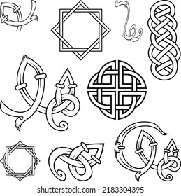 celtic icons set pack collection in vector format