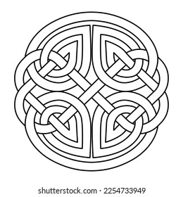 Celtic interlaced pattern isolated vector. Nordic symbol. Celtic knot vector illustration. Vintage element.