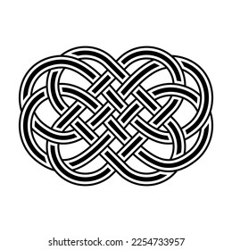 Celtic interlaced pattern isolated vector. Nordic symbol. Celtic knot vector illustration. Vintage element.