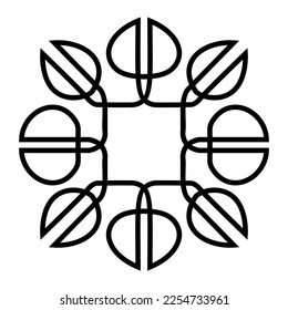 Celtic interlaced pattern isolated vector. Nordic symbol. Celtic knot vector illustration. Vintage element.