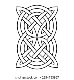 Celtic interlaced pattern isolated vector. Nordic symbol. Celtic knot vector illustration. Vintage element.