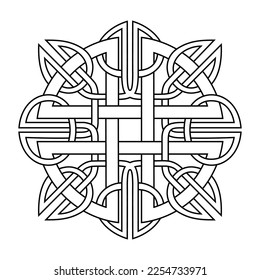 Celtic interlaced pattern isolated vector. Nordic symbol. Celtic knot vector illustration. Vintage element.