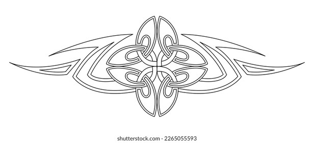 Celtic interlaced pattern isolated vector. Nordic symbol. Celtic knot vector illustration. Vintage element.