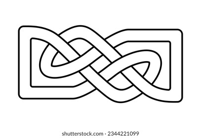 Celtic interlaced pattern isolated vector. Nordic symbol. Celtic knot vector illustration. Vintage element.	
