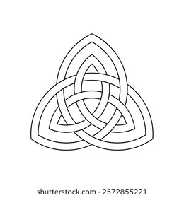 Celtic interlaced pattern isolated vector. Nordic symbol. Celtic knot vector illustration. Vintage element.	
Celtic triquetra