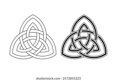 Celtic interlaced pattern isolated vector. Nordic symbol. Celtic knot vector illustration. Vintage element.	
Celtic triquetra