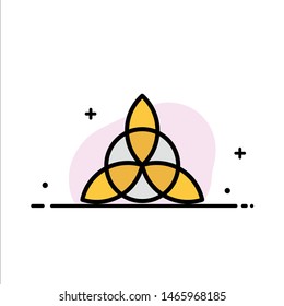 Celtic, Ireland, Flower  Business Flat Line Filled Icon Vector Banner Template. Vector Icon Template background