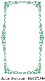 Celtic, Irish Green Green Frame Vertical.