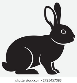 Silhueta de lebre irlandesa celta a ilustração folclórica da vida selvagem Conjunto de silhuetas de lebre. Ilustração vetorial em preto e branco