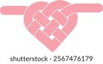 Celtic Irish knot heart vector illustration, Love icon