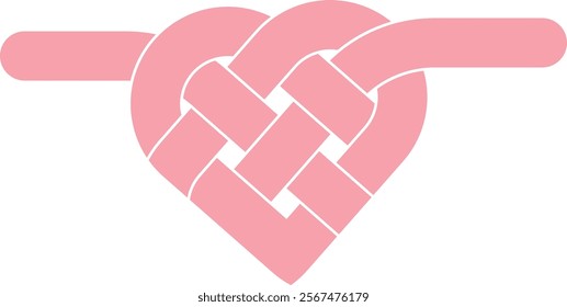 Celtic Irish knot heart vector illustration, Love icon