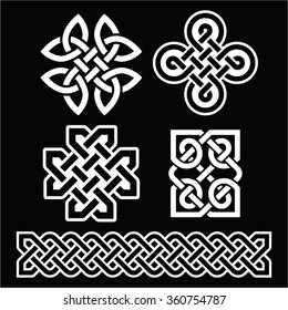 Celtic Irish Patterns Braids Vector Stock Vector (Royalty Free) 354066080