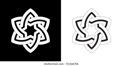 Celtic Irish patterns and braids - vector