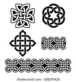 Celtic Irish patterns and knots - vector, St Patrick's Day  