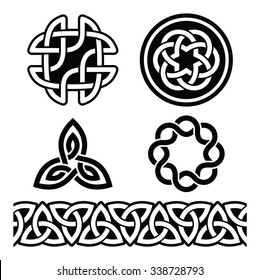 Celtic Irish patterns and knots - vector, St Patrick's Day  