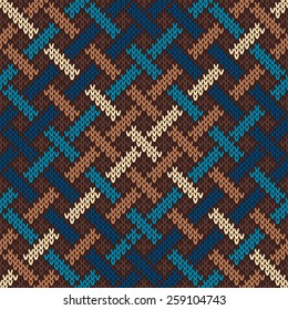 Celtic Knitted Pattern. Seamless Background