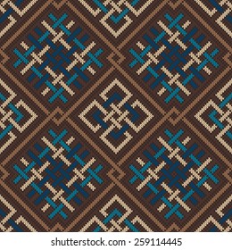 Celtic Knitted Pattern. Seamless Background