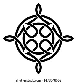 Celtic knot. Abstract ornament. art black line Vector illustration.