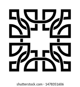 Celtic knot. Abstract ornament. art black line Vector illustration.