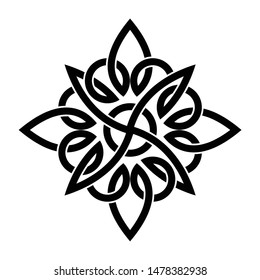 Celtic knot. Abstract ornament. art black line Vector illustration.