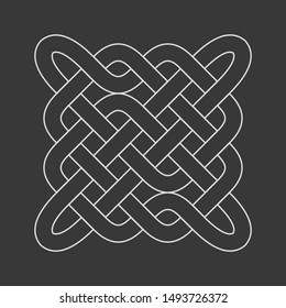 Celtic knot. Abstract ornament. Vector outline illustration.