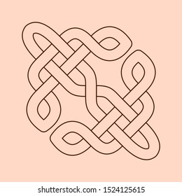 Celtic knot. Abstract ornament. Vector outline illustration.