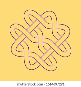 Celtic knot. Abstract ornament. Vector outline illustration.