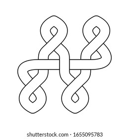 Celtic knot. Abstract ornament. Vector outline illustration.