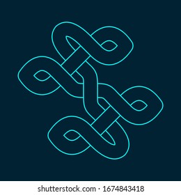 Celtic knot. Abstract ornament. Vector outline illustration.