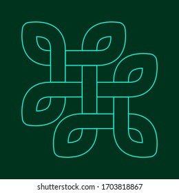 Celtic knot. Abstract ornament. Vector outline illustration.