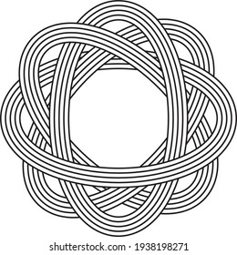 Celtic knot black circle vector. Celtic symbol
