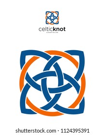 Celtic knot blue and orange