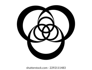 celtic knot borromean ring isolated on white background. vector illustration.