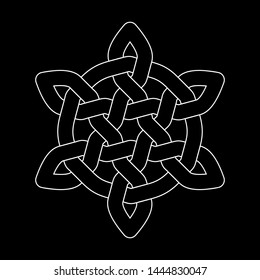 Celtic knot. Circle abstract ornament. Vector illustration.