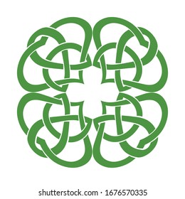 Celtic Knot Created Clover Shape, Vector