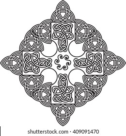 Celtic knot cross. Abstract vector illustration.