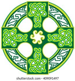 Celtic knot cross. Abstract vector illustration.