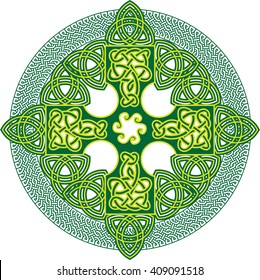 Celtic knot cross. Abstract vector illustration.