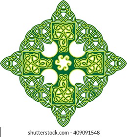 Celtic knot cross. Abstract vector illustration.