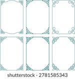 Celtic knot decorative frame corners set