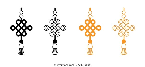 Diseño de nudo celta. Vector de ícono de nudos celtas. Símbolo de ilustración de signos celtas. Símbolo o logotipo de dibujos celtas. 