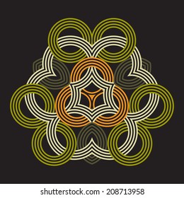 celtic knot doily round lace floral pattern card, circle, mandala, amulet 