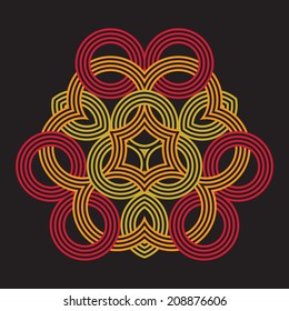 celtic knot doily round lace floral pattern card, circle, mandala, amulet 