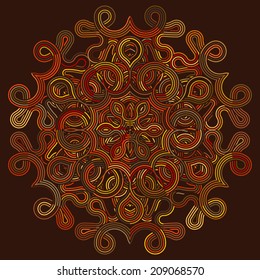 celtic knot doily round lace floral pattern card, circle, mandala, amulet 